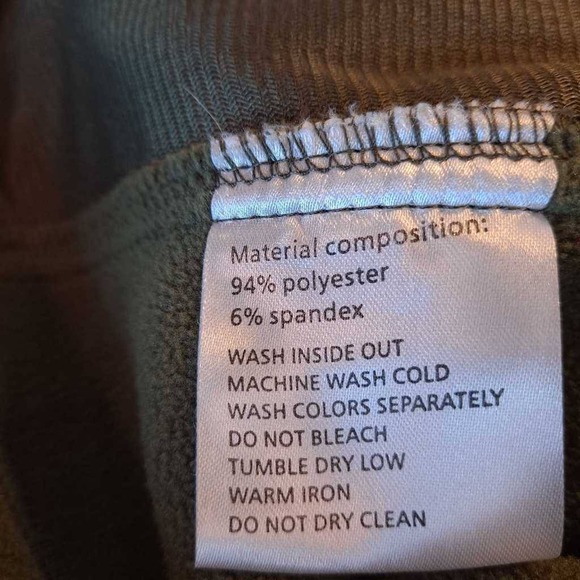 Tactical Series Men's Fleece Jacket Green Zipped Pockets Hooded Stretch Zipper L - Picture 7 of 9